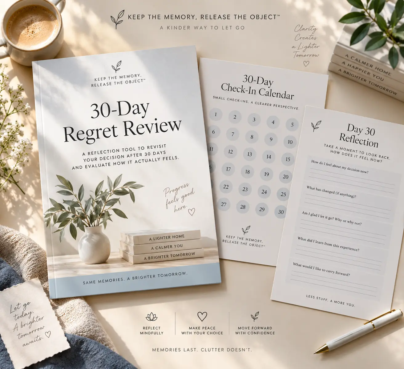 30-Day Regret Review worksheet cover